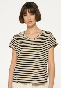 10DAYS STRIPES - Camiseta estampada - safari black