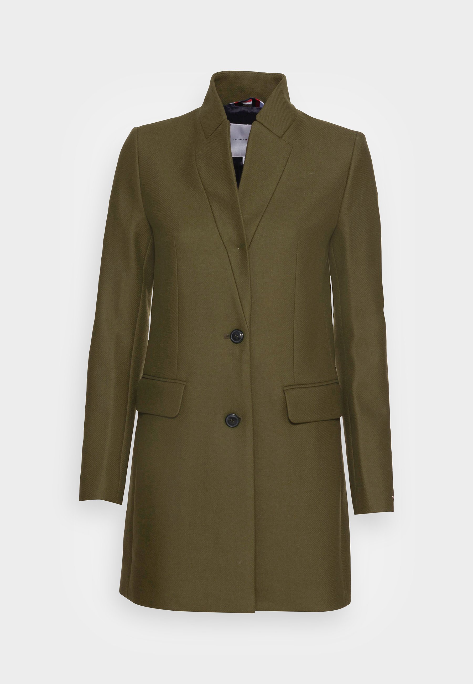 hip length wool coat
