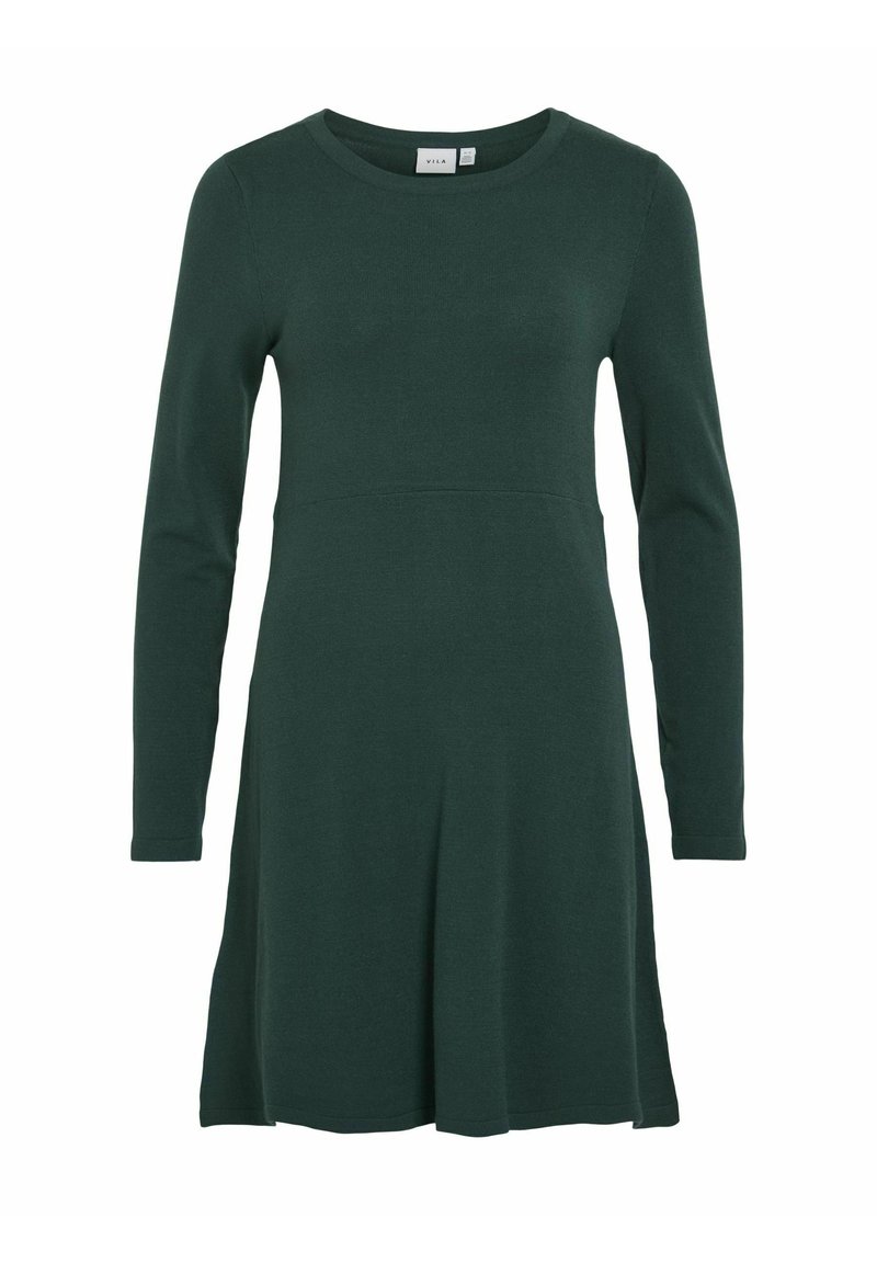 Vila Gebreide jurk wintergroen