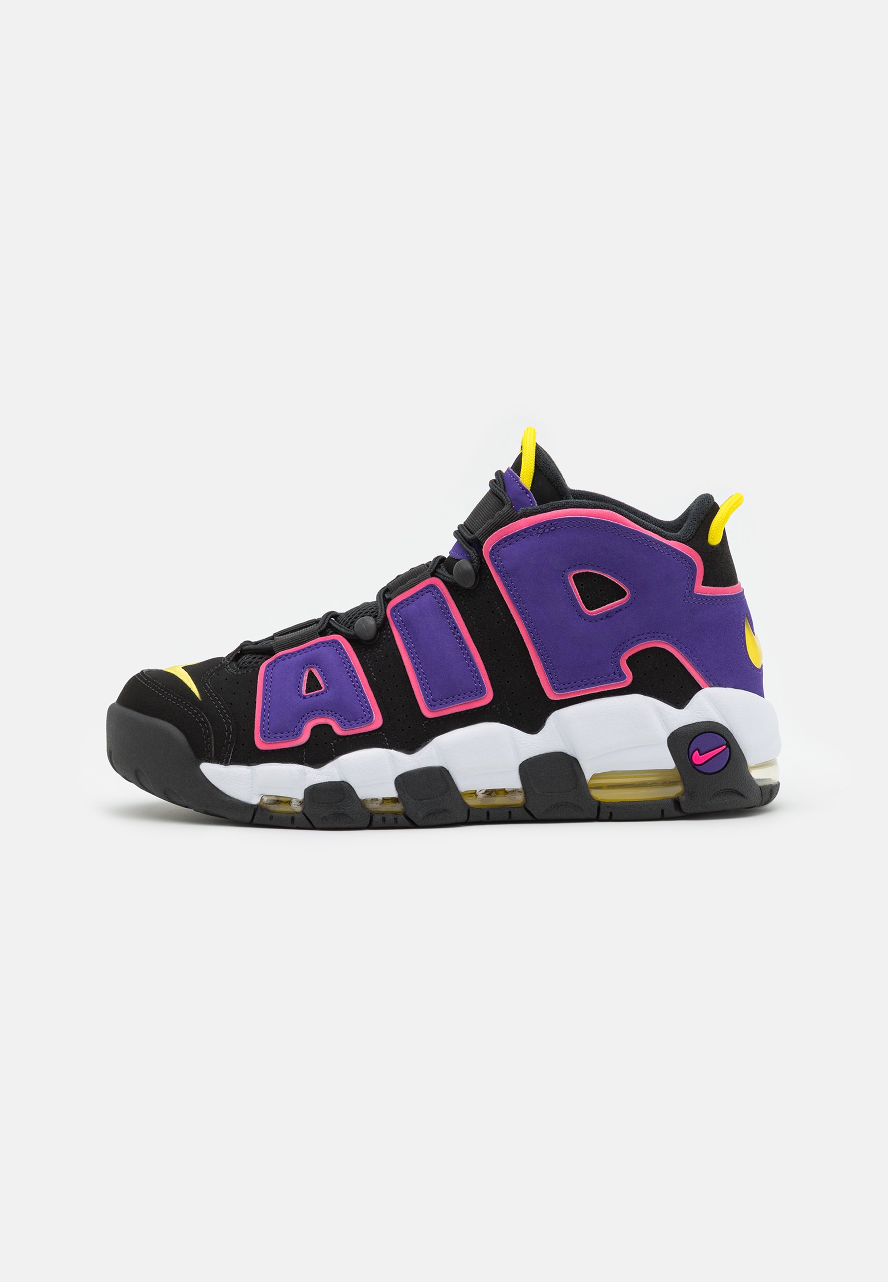Nike Sportswear AIR MORE UPTEMPO '96 YDKB - Sneaker high -  black/multi-color/court purple/hyper pink/white/yellow strike/schwarz -  Zalando.de