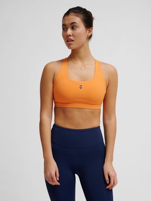 Hummel, IMPACT STRAP - Medium support sports bra - dusty orange