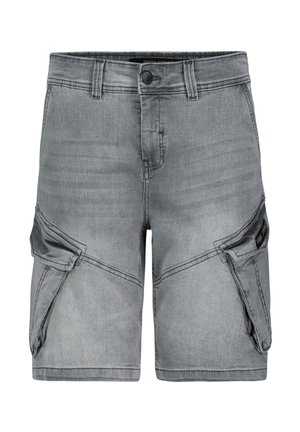 CARGO BERMUDA MIT SEITENTASCHEN  - Denim shorts - grau