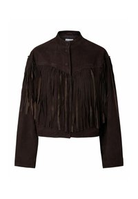 Pieces Veste en cuir - black coffee