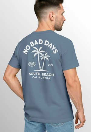 BACK SOMMER GRAFIK MIT PALMEN NO - T-Shirt print - denim blue