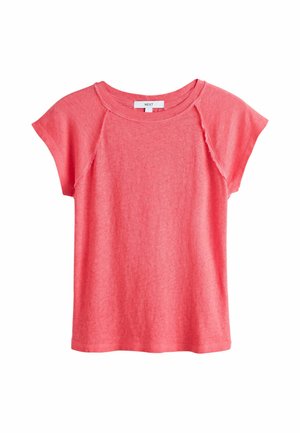 Next, REGULAR FIT - RAW SEAM DETAIL SHORT CAPPED SLEEVE T-SHIRT  . - Print T-shirt - red