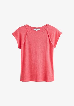 Next, REGULAR FIT - RAW SEAM DETAIL SHORT CAPPED SLEEVE T-SHIRT . - Print T-shirt - red