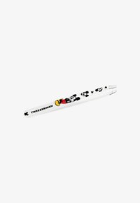 Weiße Pinzette mit schwarzen Cartoon-Grafiken, darunter eine Figur und kleine Symbole, seitlich mit "TweezerMan" gebrandet.