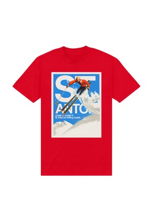 Henry Tiger, ST ANTON GRAPHIC - Triko s potiskem - red
