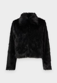 PCJILLA SHORT FLUFFY JACKET - Ziemas jaka - black