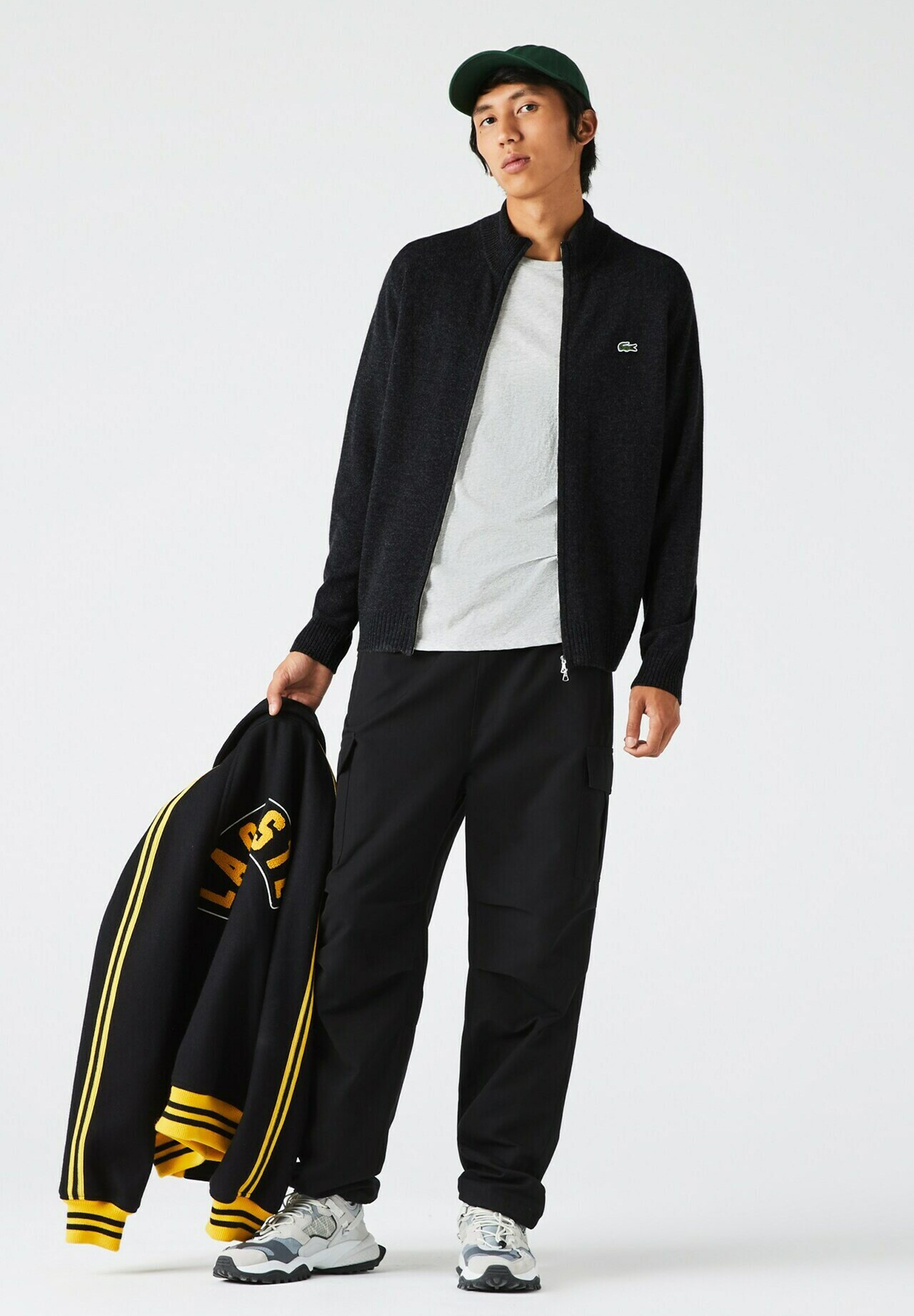 Lacoste Cardigan - gris/green - Zalando.de