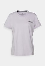 adidas Performance T-shirt print - silver dawn/lila - Zalando.be