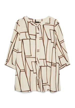 Fiorella Rubino, BLUSA STAMPA GEOMETRICA - Bluse - beige