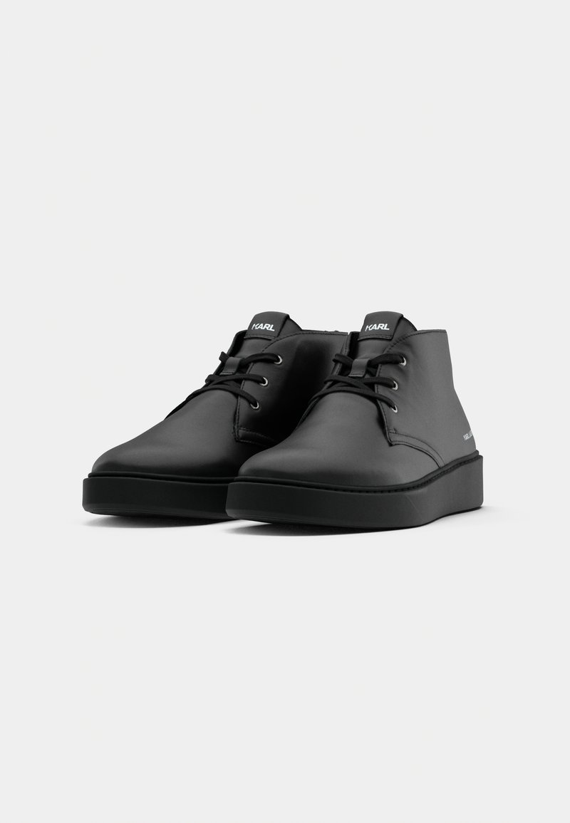Karl Lagerfeld Black Leather Chukka Lace-Up Boots Karl Lagerfeld Men main image 4