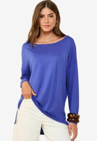 REGULAR FIT-SOFT SLASH NECK - Maglietta a manica lunga - neutral