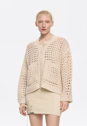 RECTO CALADO - Strickjacke - beige