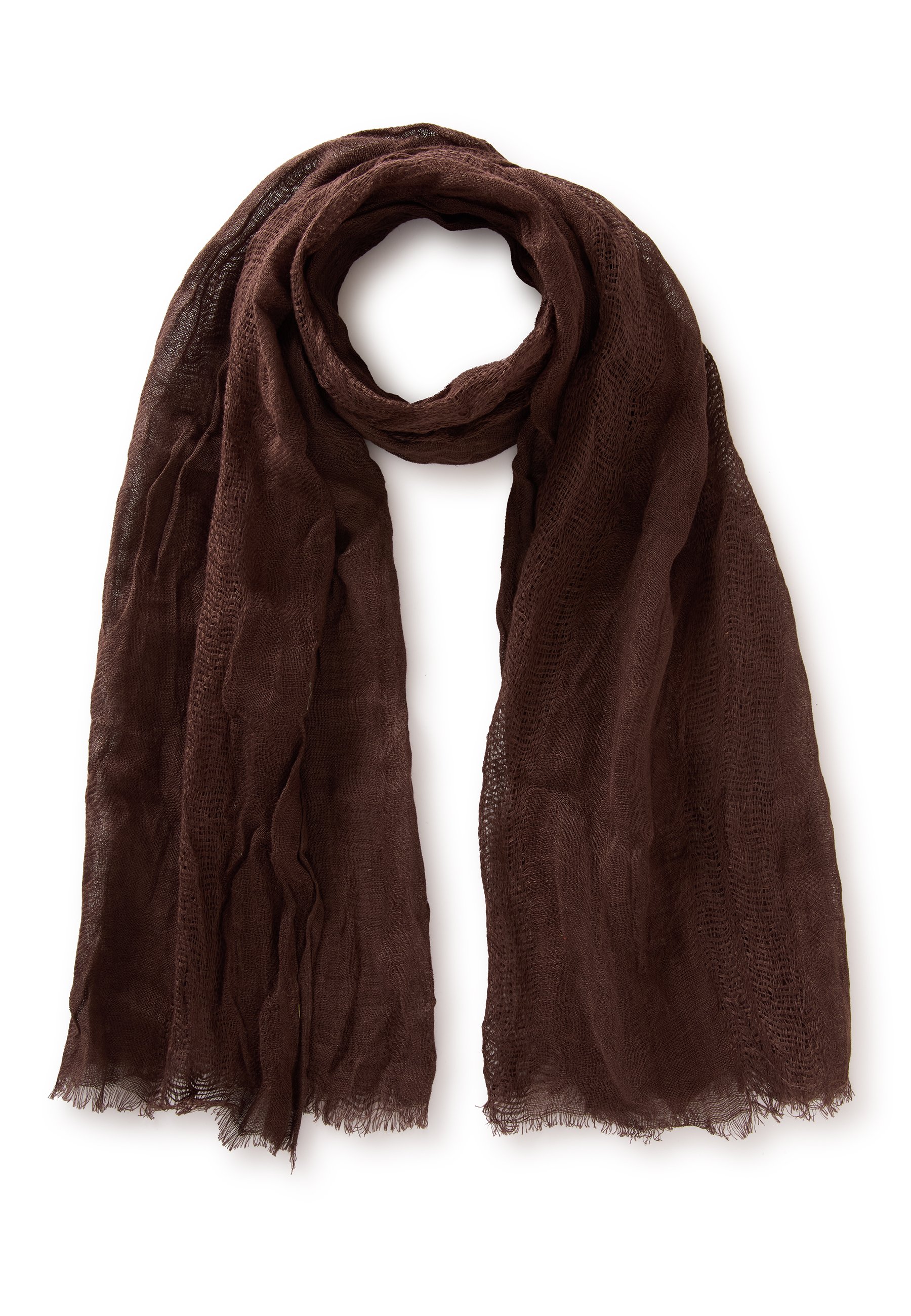 United Colors of Benetton PLAIN WITH EDGES - Sjaal - brown/bruin