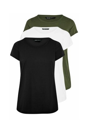 Yours Clothing 3 PACK CURVE CORE - T-shirt basique - green