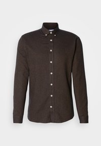 BRUSHED SHIRT - Pluus - dark brown