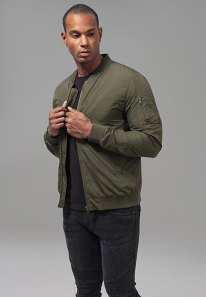 LIGHT BOMBER JACKET - Kurtka Bomber - darkolive