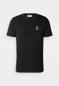 EMBROIDERY TEE SS - Μπλουζάκι με στάμπα - space black