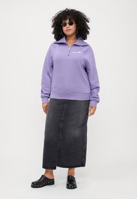 Tommy Hilfiger Curve CLASSIC SCRIPT ZIP - Sweatshirt - lavender ash