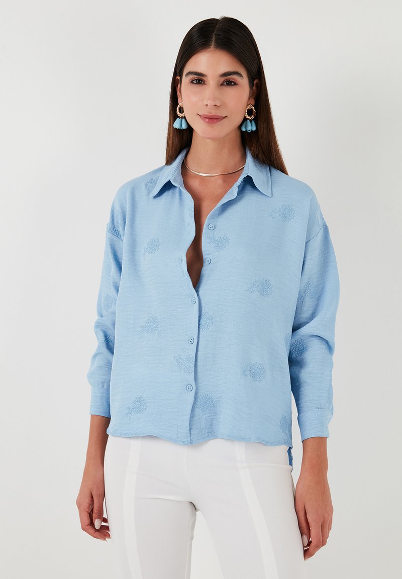 LELA Button-down blouse - blue