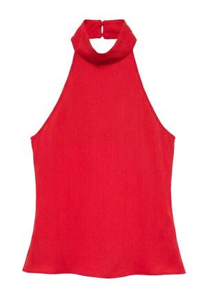 PULL&BEAR, FLOWING HALTER - TOP - Blouse - red