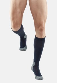 CEP LIGHT MERINO HIKING COMPRESSION SOCKS KNEE-HIGH MEN - MADE IN GERMANY - Kniekousen - blue