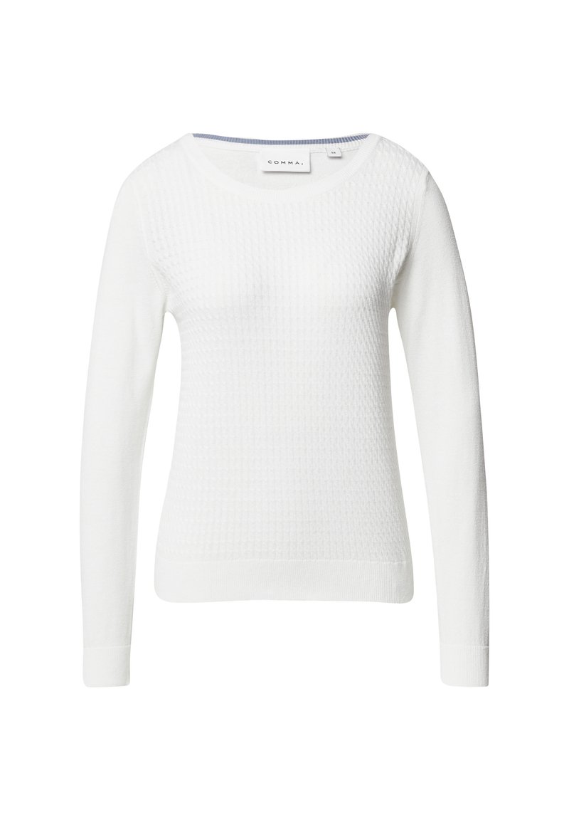 Comma Weisser Pullover Zopfmuster Comma MIT ZOPFMUSTER