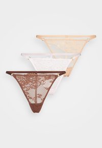 CORA SCALLOP TANGA THONG 3 PACK - Tangice - nude/blush