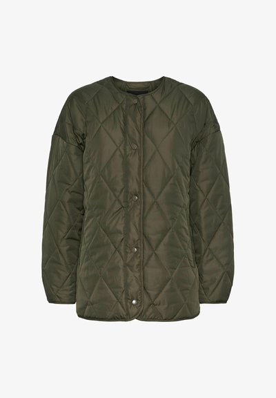 PCSTELLA QUILTED JACKET - Veste mi-saison - khaki