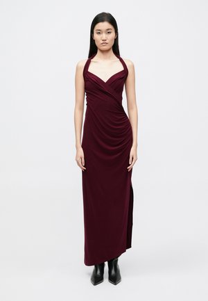 HALTER SWEETHEART SIDE DRAPE GOWN - Oblečenie na špeciálnu príležitosť - plum