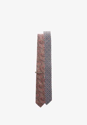 Next DESIGN 2 PACK - Tie - grey medallion rust orange paisley