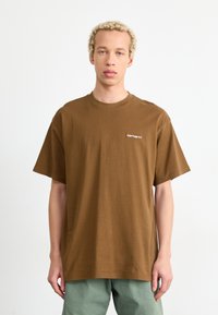 Carhartt WIP SCRIPT EMBROIDERY - T-shirts basic - lumber/white
