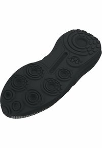 Mustakateeline spordijalatsite tald, millel on ringikujulised haardemustrid, tekstureeritud pind ja sisse integreeritud Under Armour bränding. Paindlik disain liikumiseks.