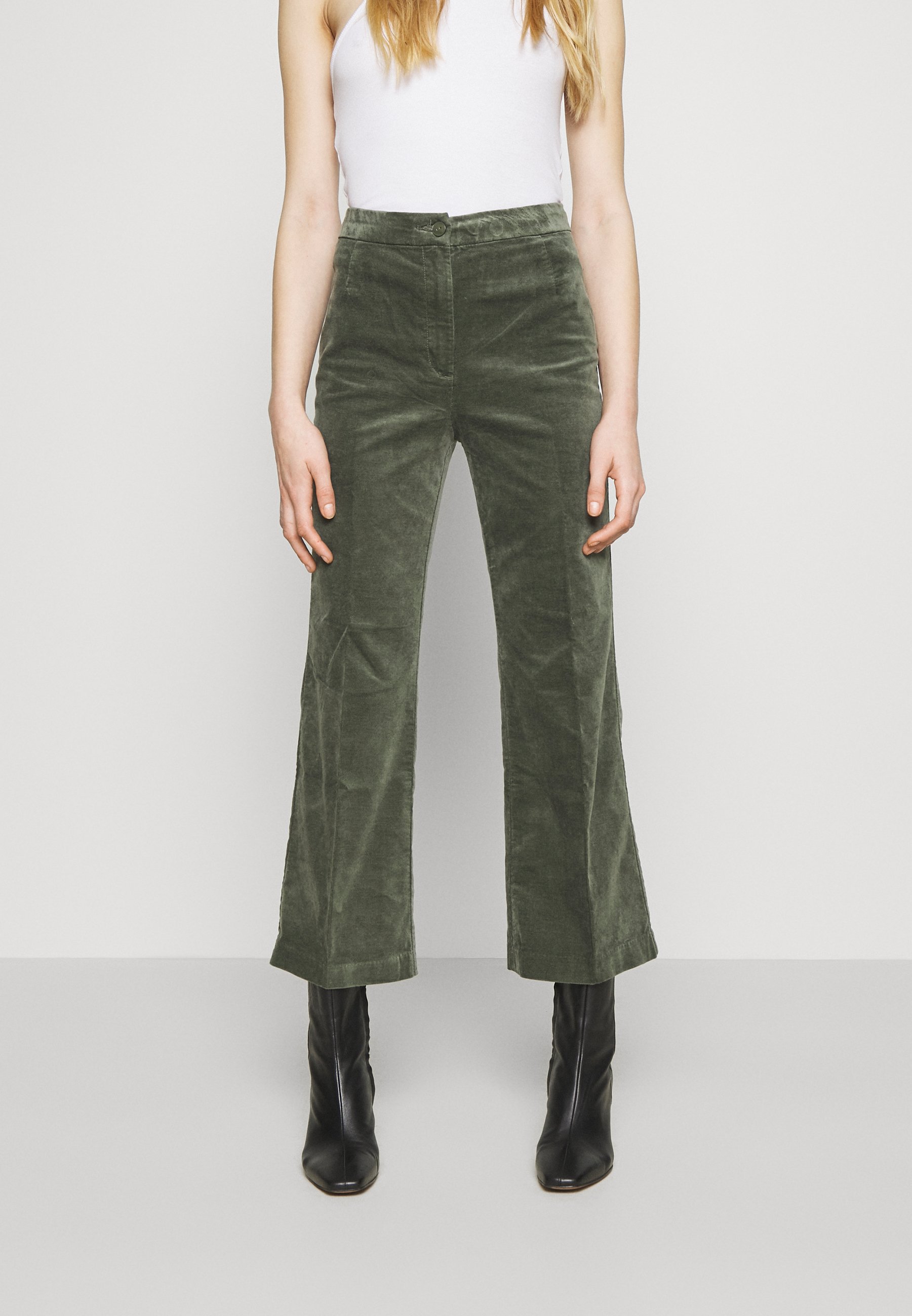 Monki WENDY TROUSERS - Trousers - khaki 
