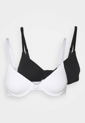 BRA 2 PACK - Liemenėlė su besiūliais kaušeliais - white/black
