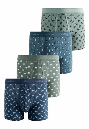 4 PACK - SIGNATURE A-FRONTS - Șorturi boxer - blue winter animal pattern