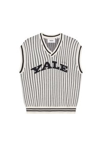 YALE PINSTRIPE V NECK VEST UNISEX - Jumper - ivory/black