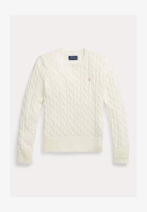 Polo Ralph Lauren CABLE-KNIT COTTON SWEATER 7-14Y - Πουλόβερ - warm white