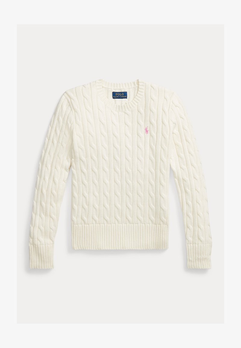 Polo Ralph Lauren CABLE-KNIT COTTON SWEATER 7-14Y - Pulover - warm white