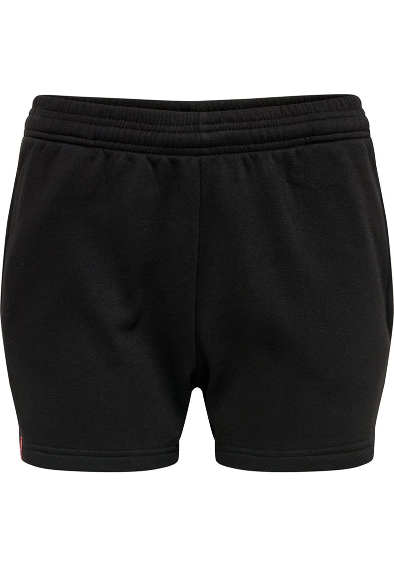 Svarta träningsshorts i mjukt tyg. Har en elastisk midja och rak passform. Minimalistisk design utan mönster eller accenter.
