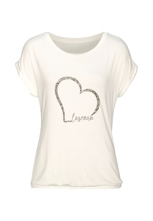 KURZARM - Print T-shirt - creme