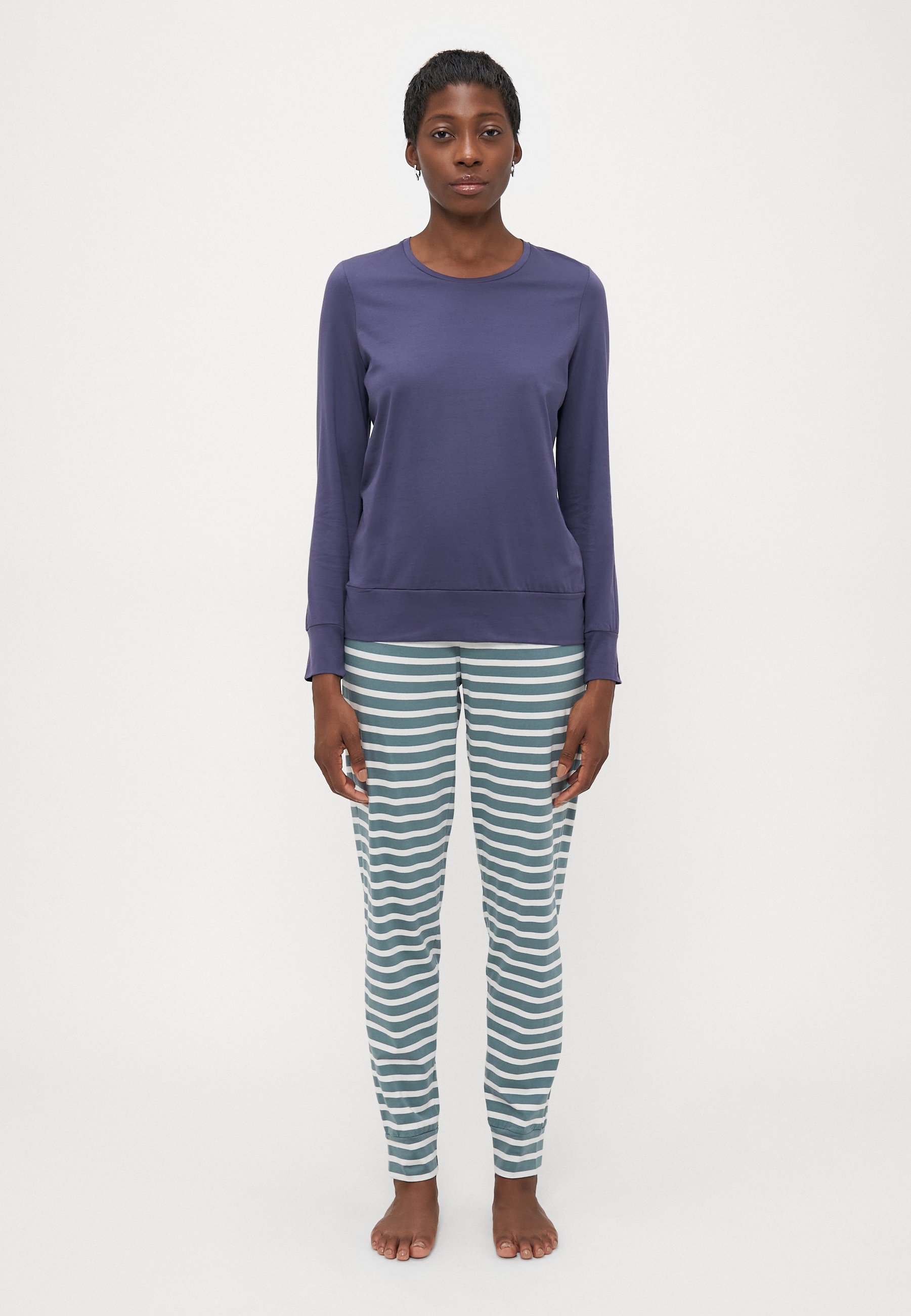 Abbigliamento Casa Donna Schiesser Pigiama Donna Casual Essentials - Comodo Set Notte Maglietta E Pantaloncini Pigiama Jersey Elastico