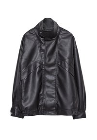 OVERSIZE - Jakna od umjetne kože - black