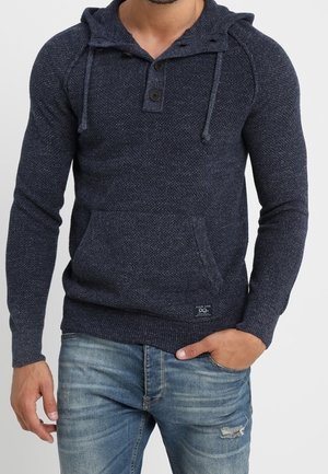 Strickpullover - mottled blue