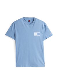 Tommy Jeans FLAG TEE UNISEX - Print T-shirt - colorado blue