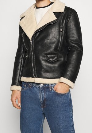 Kunstlederjacke - black