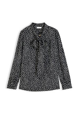 Tommy Hilfiger, BOW TIE BLOUSE - Μπλούζα - black base pois