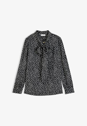 Tommy Hilfiger, BOW TIE BLOUSE - Μπλούζα - black base pois